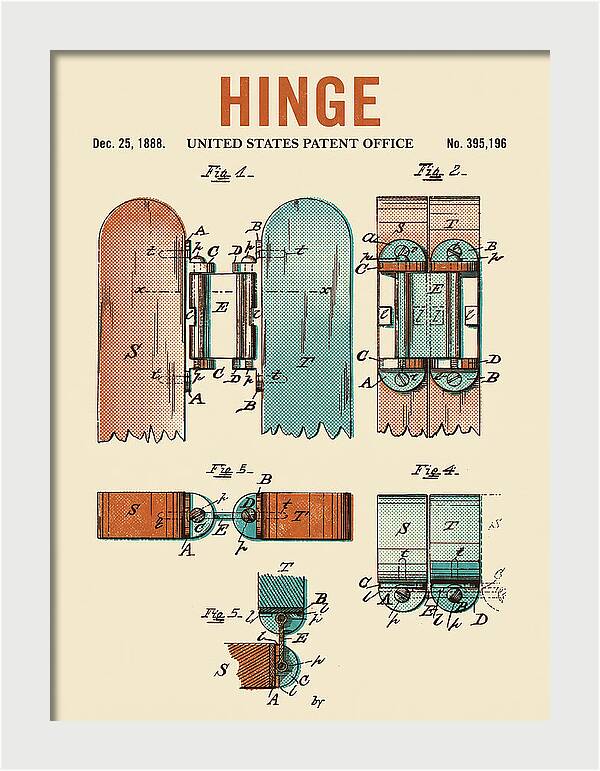 Hinge Retro Patent Us395196a