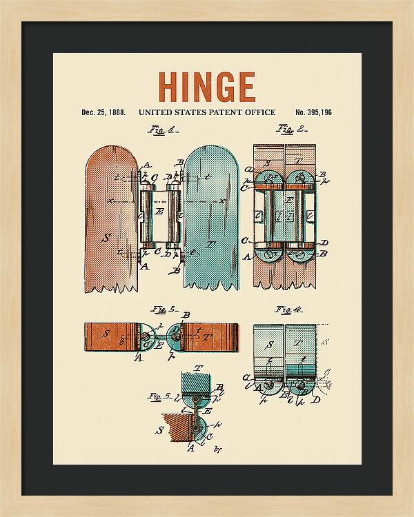 Hinge Retro Patent Us395196a