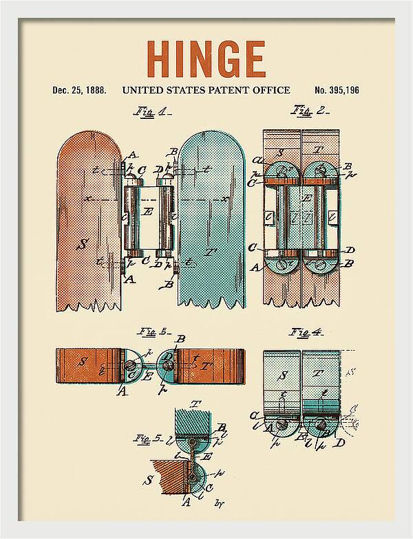 Hinge Retro Patent Us395196a