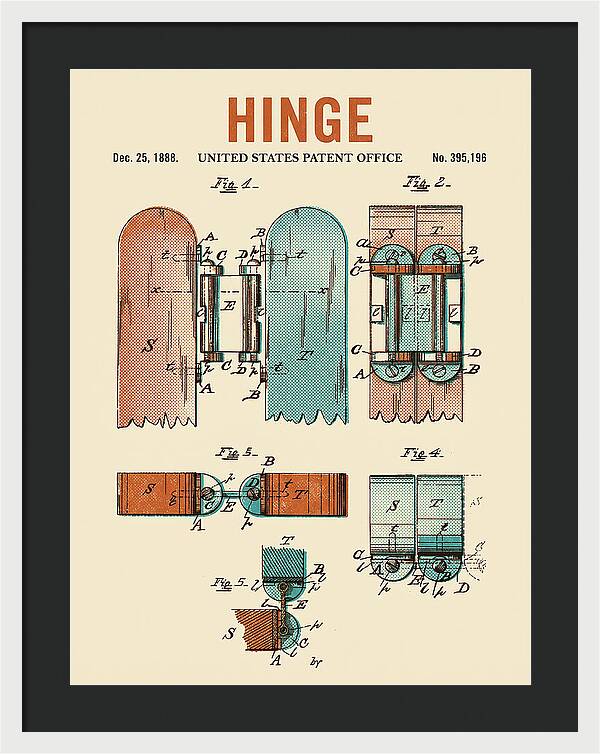 Hinge Retro Patent Us395196a