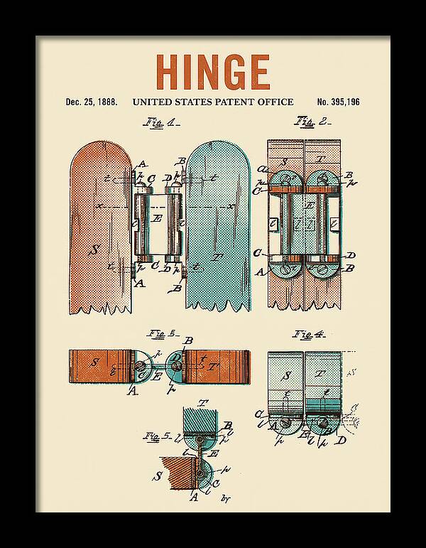 Hinge Retro Patent Us395196a