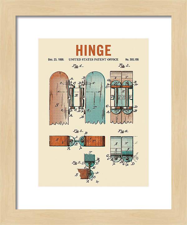 Hinge Retro Patent Us395196a