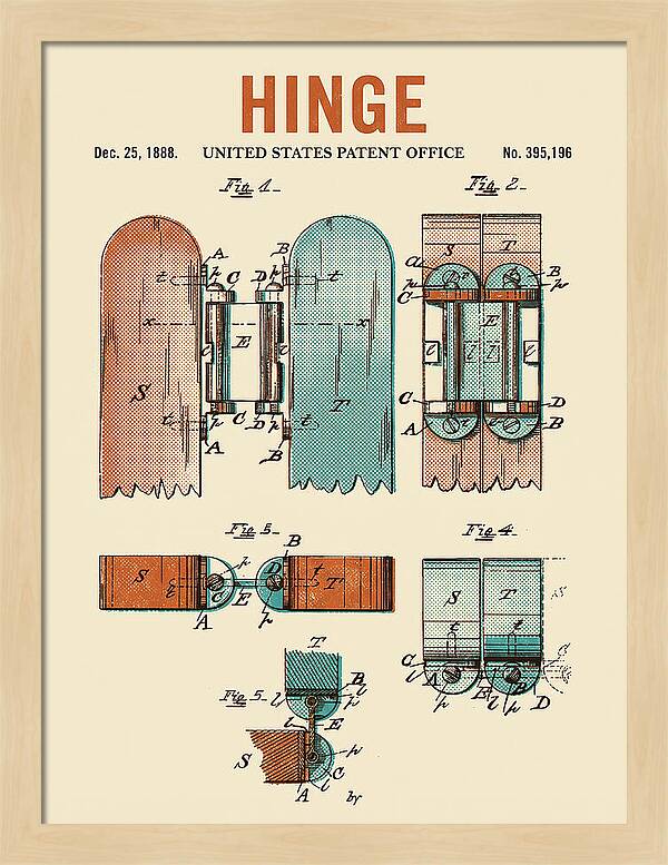 Hinge Retro Patent Us395196a