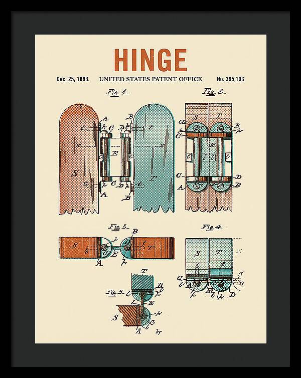 Hinge Retro Patent Us395196a