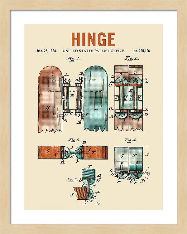 Hinge Retro Patent Us395196a