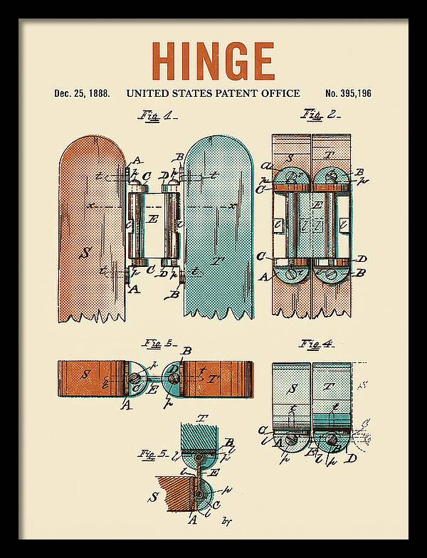 Hinge Retro Patent Us395196a