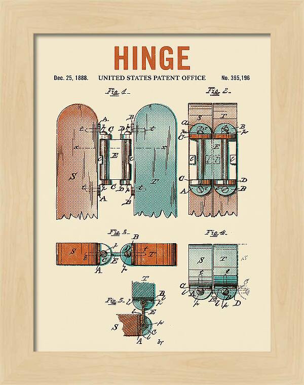 Hinge Retro Patent Us395196a