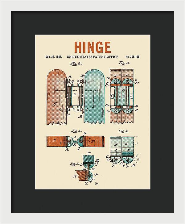 Hinge Retro Patent Us395196a
