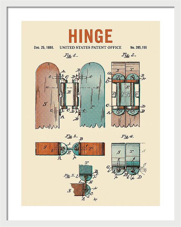 Hinge Retro Patent Us395196a