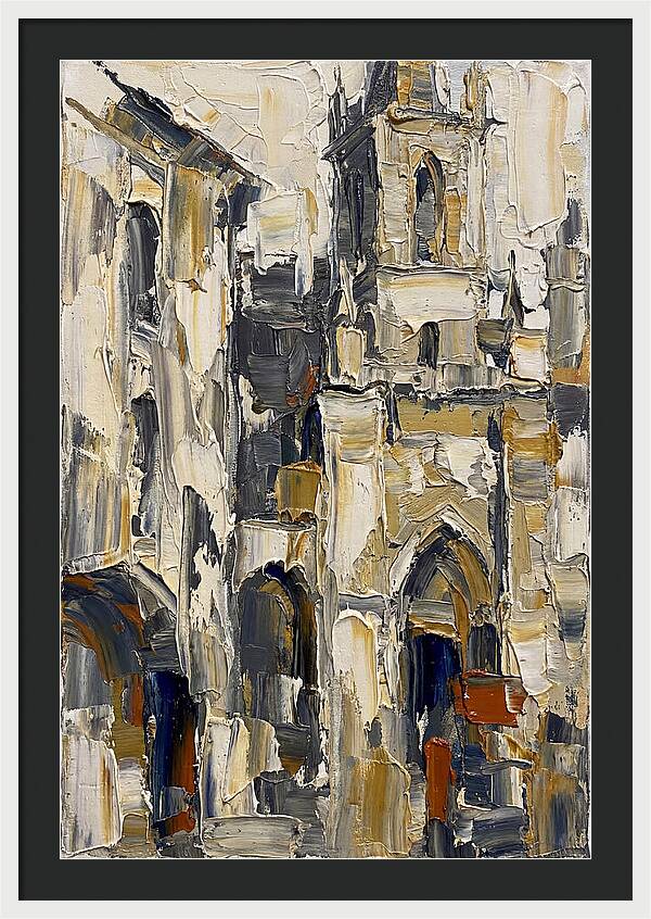 Historic Architecture In Palette Knife