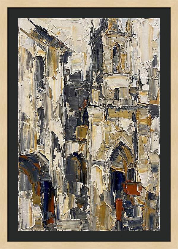 Historic Architecture In Palette Knife