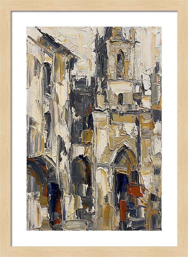 Historic Architecture In Palette Knife