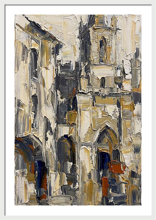 Historic Architecture In Palette Knife