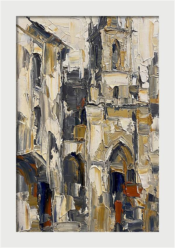 Historic Architecture In Palette Knife