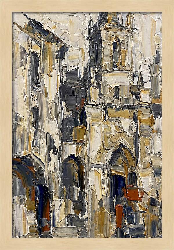 Historic Architecture In Palette Knife