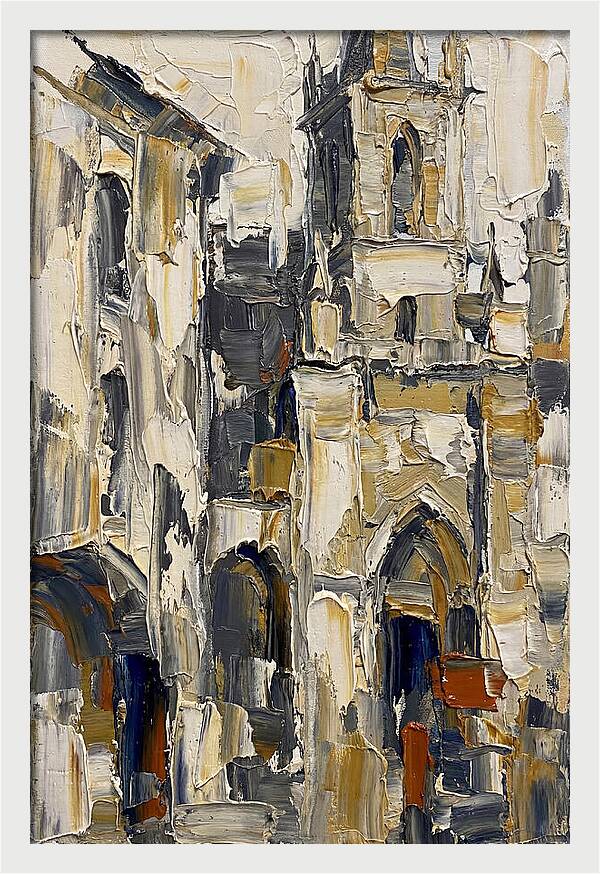 Historic Architecture In Palette Knife