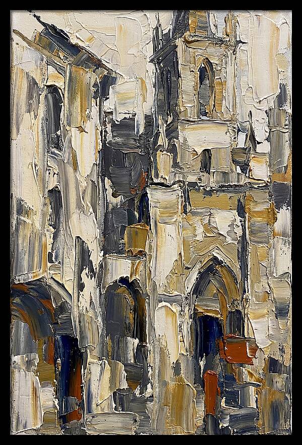 Historic Architecture In Palette Knife