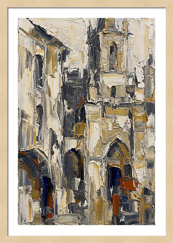 Historic Architecture In Palette Knife