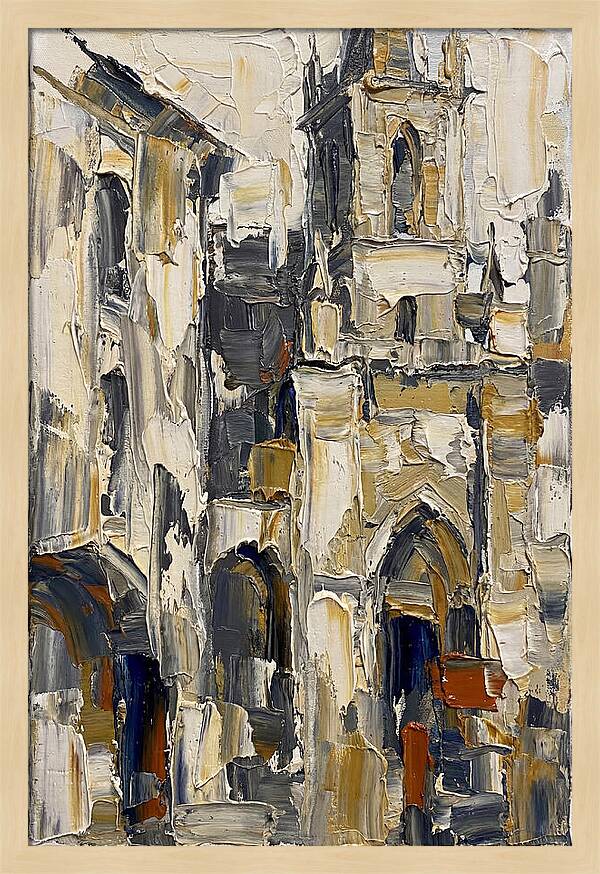 Historic Architecture In Palette Knife