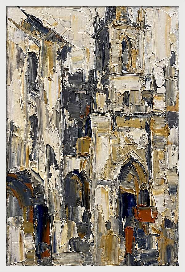 Historic Architecture In Palette Knife