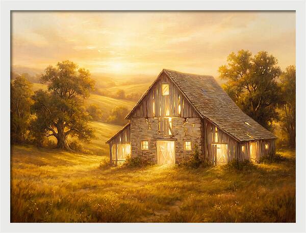 Historic Barn At Dusk