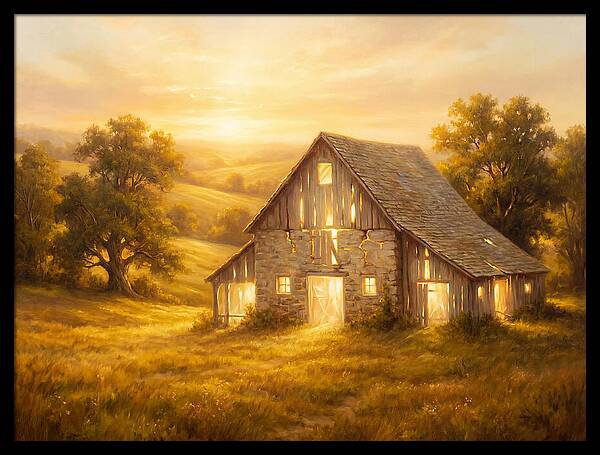Historic Barn At Dusk