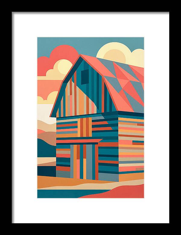 Historic Barn In Vibrant Colors