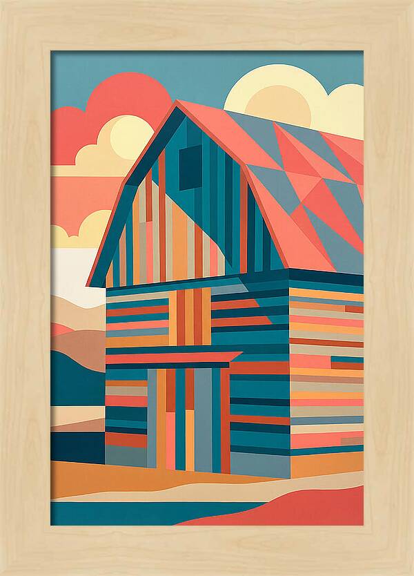 Historic Barn In Vibrant Colors