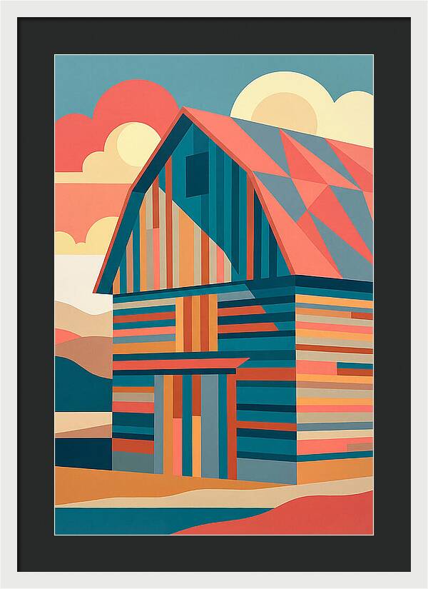 Historic Barn In Vibrant Colors