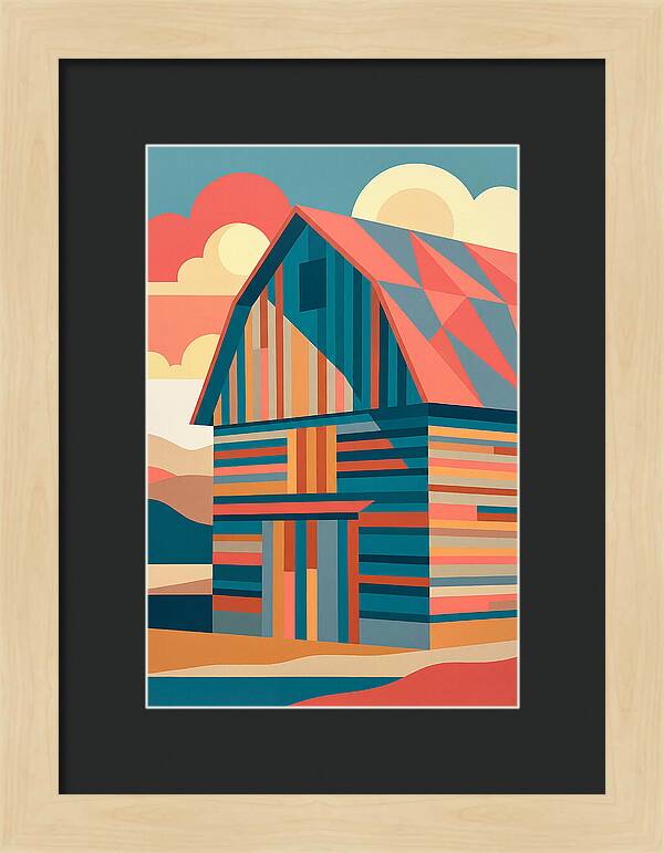 Historic Barn In Vibrant Colors