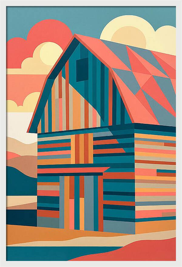 Historic Barn In Vibrant Colors