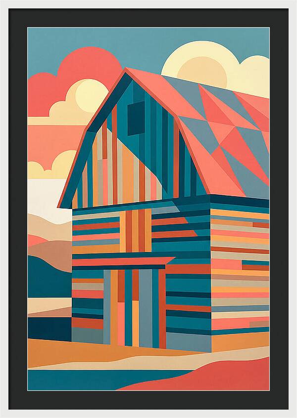 Historic Barn In Vibrant Colors