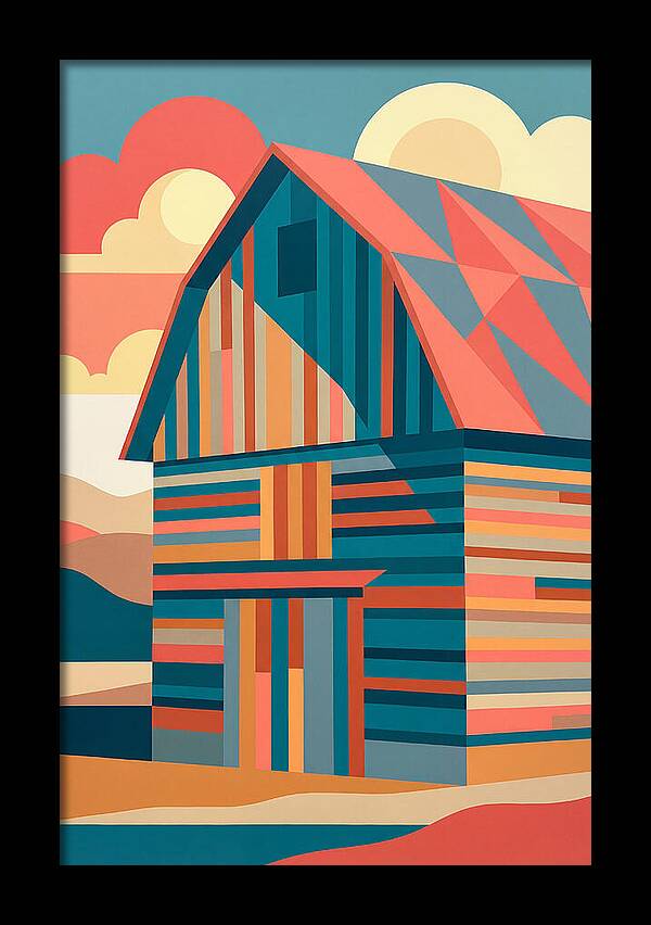 Historic Barn In Vibrant Colors