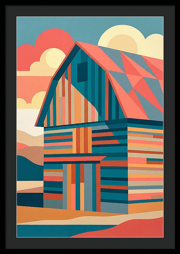 Historic Barn In Vibrant Colors
