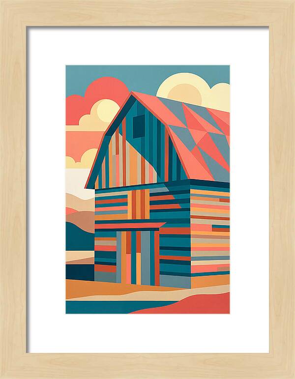 Historic Barn In Vibrant Colors