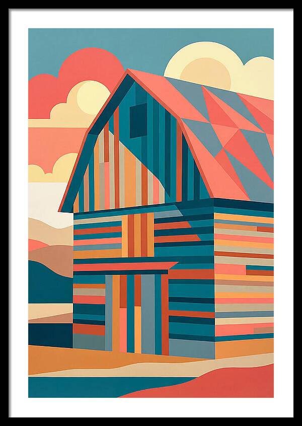 Historic Barn In Vibrant Colors