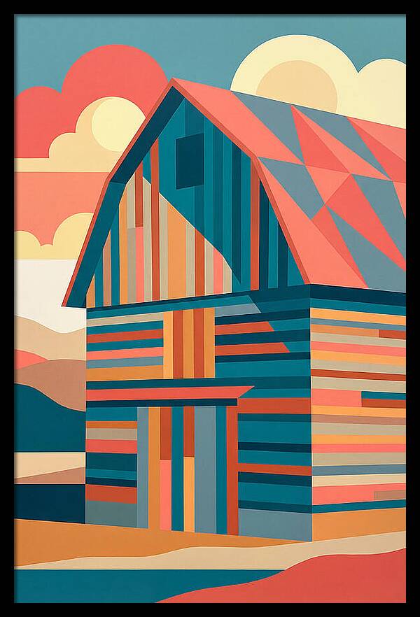 Historic Barn In Vibrant Colors
