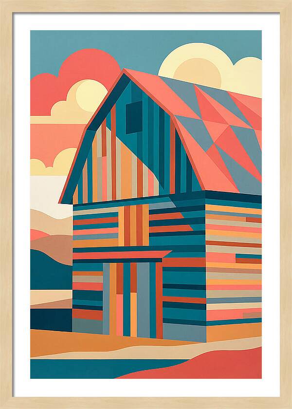 Historic Barn In Vibrant Colors