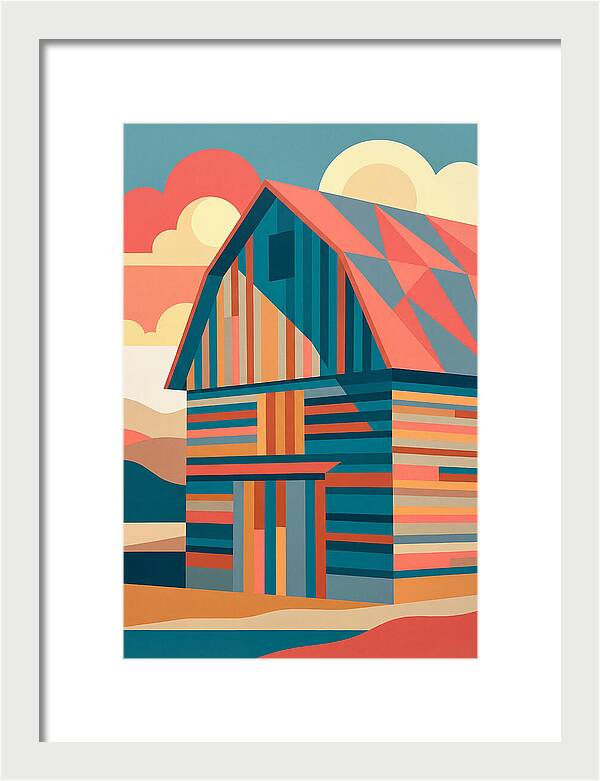Historic Barn In Vibrant Colors