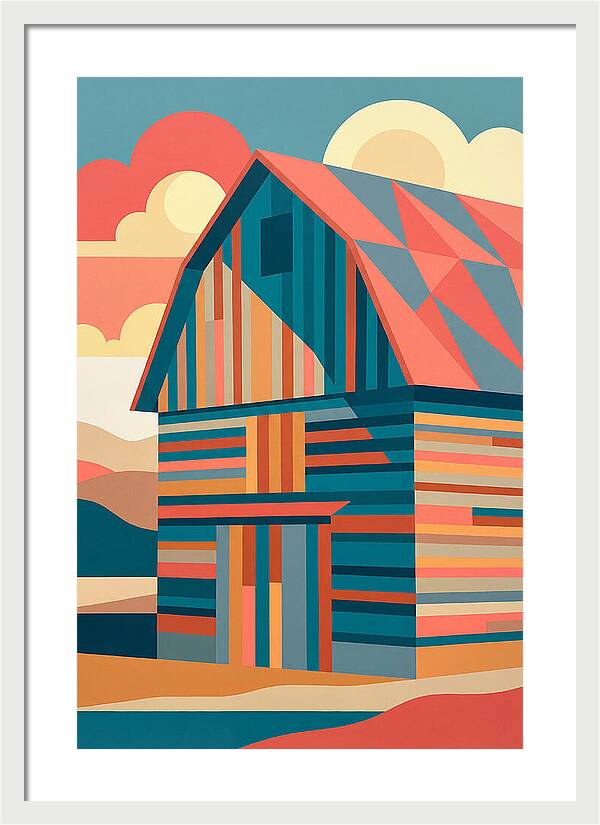 Historic Barn In Vibrant Colors