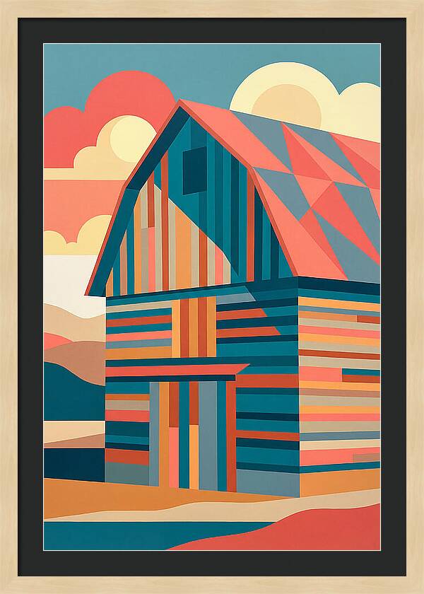 Historic Barn In Vibrant Colors