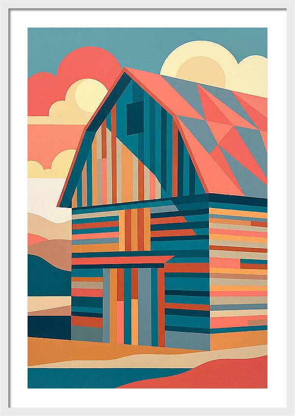 Historic Barn In Vibrant Colors