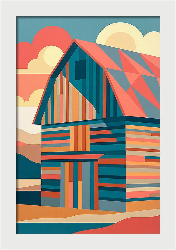 Historic Barn In Vibrant Colors