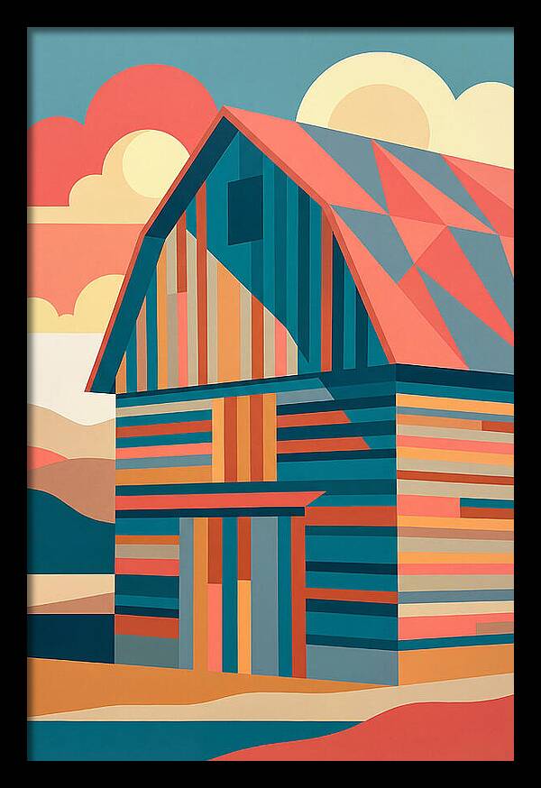 Historic Barn In Vibrant Colors