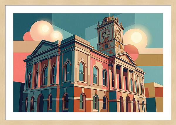 Historic Building In Vibrant Style