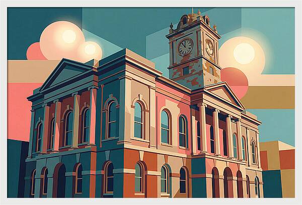 Historic Building In Vibrant Style