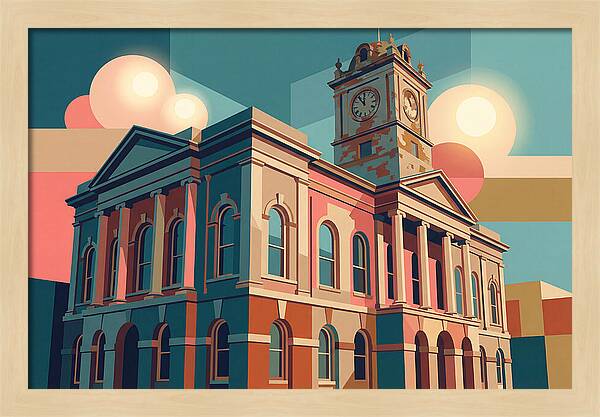 Historic Building In Vibrant Style