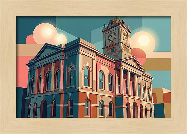 Historic Building In Vibrant Style