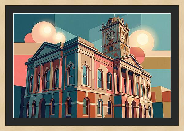 Historic Building In Vibrant Style