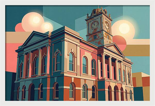 Historic Building In Vibrant Style